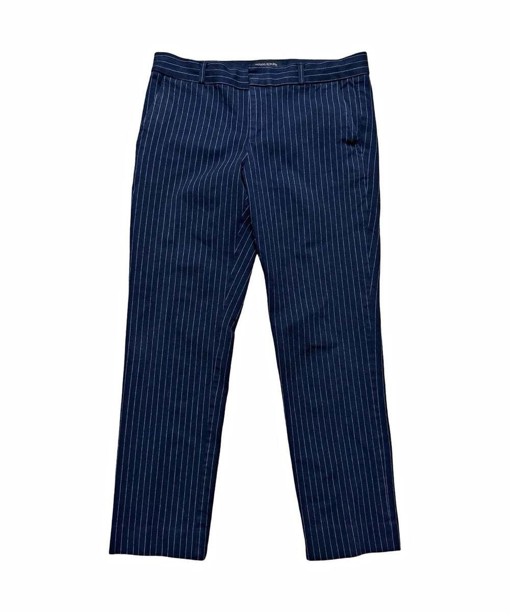 Banana Republic Ryan Women’s Size 6 Navy Blue White Pinstripe Ankle Pants